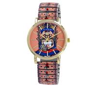 Raptor Reloj de pulsera para mujer Frida Kahlo Edition con cordón de alta calidad, acero inoxidable, regalo para mujer, novia o madre con caja de reloj, Multicolor Salmon, Contemporáneo