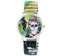 Raptor Reloj de pulsera para mujer Frida Kahlo Edition con cordón, Verde Verde Oscuro, Pulsera