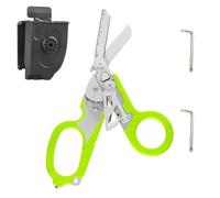 Raptor Response Tijeras de Emergencia, Tijeras de Rescate con 6 Características Prácticas, Multiherramienta de Tijeras para Trauma, Alicates de Tijera Plegables con Funda, Alicates Tácticos Plegables