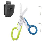 Raptor Response - Tijeras de rescate con 6 prácticas tijeras para traumas, multiherramienta, pinzas plegables con funda, alicates tácticos plegables para acampar al aire libre, herramientas de rescate