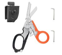 Raptor Response - Tijeras de rescate con 6 prácticas tijeras para traumas, multiherramienta, pinzas plegables con funda, alicates tácticos plegables para acampar al aire libre, herramientas de rescate
