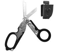 Raptor Response - Tijeras de rescate multiherramienta con 6 funciones, pinzas plegables de acero inoxidable, tijeras para traumatismos para uso profesional en el servicio de emergencia o tareas