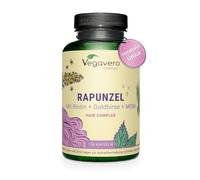 Rapunzel | Biotina Para El Cabello | Zinc + Selenio | 15 Ingredientes Para Crecimiento | Anticaida | 120 Cápsulas | Vegano & Sin Aditivos | Vegavero