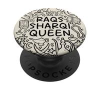 Raqs Sharqi Queen - Realeza de Danza del Vientre PopSockets PopGrip Adhesivo