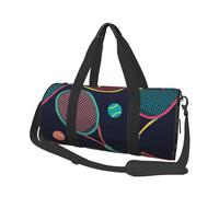 Raqueta Colorida y Pelota de Tenis, Bolsa de Viaje de Gran Capacidad, Bolso Redondo, Bolsa de Viaje Deportiva, Bolsa de Mano, Bolsa de Fitness