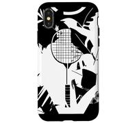 Raqueta de bádminton Retro Jugador de Volante Carcasa para iPhone X/XS