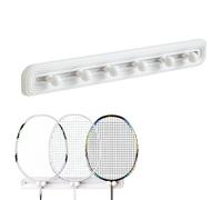 Raqueta de bádminton, soporte de exhibición de raquetas de tenis, organizador de equipos deportivos montado en la pared, gancho deslizante para el hogar, apartamento, gimnasio, al aire libre, escuela