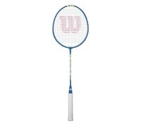 Raqueta de Bádminton Wilson Champ 90, Marco Dinámico para Mayor Resistencia, Diseño Vibrante de Dos Tonos, Viene Pre-Encordada, Color: Azul/Blanco, Talla: 2