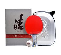 Raqueta de Ping-Pong competición Ofensiva con Estuche, Madera 5 Capas