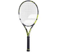 Raqueta de tenis Babolat Pure Aero, encordada con 16 g de fibra de carbono blanca Babolat Syn G