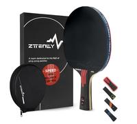 Raqueta de Tenis de Mesa con Tecnología de Carbono | Serie de Rendimiento con Espada Premium de 7 Capas, Velocidad y Estuche Protector Más | Ideal para Uso Profesional o Entrenamiento