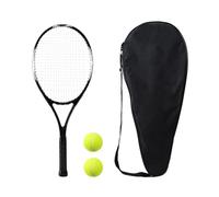 Raqueta de tenis de velocidad de 27 pulgadas para adultos, raqueta de tenis ultraligera con funda de transporte de 2 pelotas
