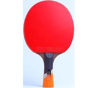 Raqueta de Tenis Mesa Profesional Ofensiva con Bolsa Transporte, Goma Doble Cara y Mango Madera Maciza(A)