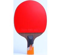 Raqueta de Tenis Mesa Profesional Ofensiva con Bolsa Transporte, Goma Doble Cara y Mango Madera Maciza(B)