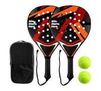 Raqueta De Tenis Para Adultos, Portátil Antideslizante Y Antivibraciones, Raquetas de Tenis con 2 Pelotas y de Transporte, Para Recreación, Entrenamiento, Deporte, Hombre, Mujer, Atleta, Playa, Jardín
