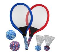 Raqueta de tenis para niños - 1 par de bádminton con volante, juego de deportes al aire libre para el aprendizaje | Escuela, guardería, patio trasero, parque, borde de spa, equipo de juego, ligero