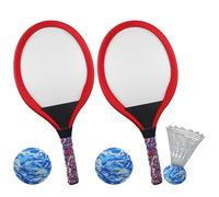 Raqueta de tenis para niños - 1 par de bádminton con volante, juego de deportes al aire libre para el aprendizaje | Escuela, guardería, patio trasero, parque, borde de spa, equipo de juego, ligero