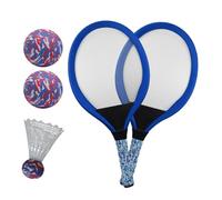 Raqueta De Tenis Para Niños - Raquetas De Bádminton Al Aire Libre Para El Aprendizaje Divertido | Marco De Malla Con Mango De Agarre De Tela, Deportes Educativos Con Shuttlecock & Ball, Escuela, Patio
