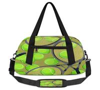 Raqueta de tenis verde para niños, bolsa de lona para niños, bolsa de deporte ligera para tenis, bolsa de gimnasio para niños, bolsa de viaje para fin de semana, bolsa de baile, Raqueta de tenis