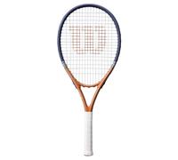 Wilson Raqueta de Tenis Roland-Garros 2026 Elite, Tecnología Volcanic Frame para Mayor Estabilidad, Equilibra Potencia y Sensación, Color Azul Marino y Naranja, Tamaño de Grip 1
