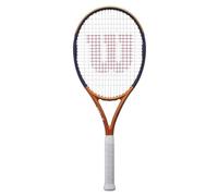 Raqueta de Tenis Wilson Roland-Garros Equipe, con Peso de Precisión y Diseño de Doble Apertura, Proporciona Agarre Cómodo, Control Superior y Mayor Alcance, Color: Azul Marino/Blanco, Talla: 1