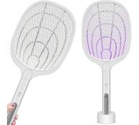 Raqueta UV recargable para insectos (blanca)
