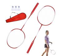 Raquetas de bádminton - Juego de marco de aleación duradera, par de raquetas deportivas, mango antideslizante, equipo de recreación | Raquetas para bádminton activo al aire libre con familiares o