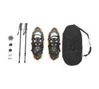 Raquetas de nieve ligeras con marco de aluminio de 21 pulgadas, crampones antideslizantes con bastones de senderismo ajustables, raquetas de nieve todo terreno para senderismo al aire libre
