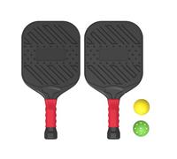 Raquetas de Pickle Ball, Remo de - Juego de portátiles de 2 piezas, diseño de alta elasticidad - Raquetas deportivas de mango antideslizante, juego de bolas de pepinillo de fibra de vidrio de pulgada