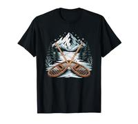 Raquetero Cresta De Montana Senderista con Raquetas Camiseta