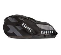 Raquex Bolsa para Raquetas : Tenis, Bádminton y Squash. Azul/Negro/Magenta. con Capacidad para hasta 6 Raquetas, Accesorios y Zapatillas