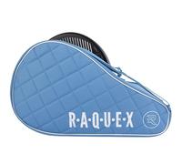 Raquex Elite - Funda para 1 Pala de Pádel - Azul o Negro - Bolsa Acolchada de Piel Sintética para Hombre y Mujer - Protector Acolchado - Regalo de Lujo (Azul)