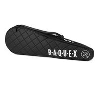 Raquex Elite - Funda para raqueta de bádminton y squash, bolsa con asa de transporte y correa para el hombro, capacidad para 3 raquetas, protector acolchado de piel sintética para raquetas, regalo
