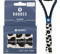 Raquex Evoke Overgrip - Over Grip para Raquetas de Padel, Tenis, bádminton y Squash. Paquete de 3 Grips
