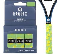 Raquex Evoke Overgrip - Over Grip para Raquetas de Padel, Tenis, bádminton y Squash. Paquete de 3 Grips (Tenis)