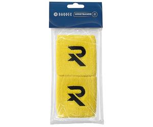 Raquex Muñequeras: Material Elástico de Algodón Suave - Anchos de 8 cm o 13 cm - Bandas Deportivas para Hombre y Mujer, 7 Opciones de Color - Amarillo (8cm)