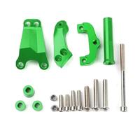 RAQXOLPB Compatible con para ER6N 2012 2013 2014 2015 2016 Motocicletas Kit De Montaje De Soporte De Amortiguador De Dirección Ajustable De Aluminio CNC amortiguación de dirección(Green Bracket)