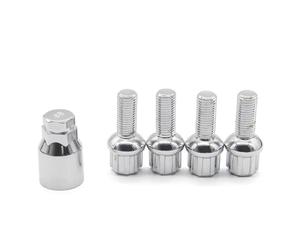 RAQXOLPB Tornillos Rueda de Coche M12x1.5 Aleación de Acero Universal Ruedas de automóvil Fórmula Cerrado Bellota Bloqueo Tuerca 4 Piezas Tornillos Pernos de Bloqueo de Ruedas Pernos de Rueda