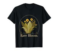 Rare Bloom Quote Botanical Sunflower Floral Camiseta gráfica económica