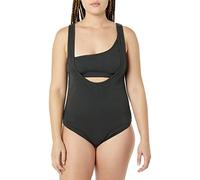 rare/self Body para Todos los Géneros Acanalado sin Mangas de Dos Piezas a Parches, Negro Apagado, 8
