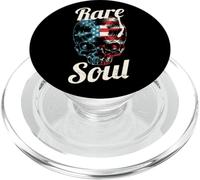 Rare Soul Music Vintage USA Flag DJ Tocadiscos Vinilo Calavera PopSockets PopGrip para MagSafe