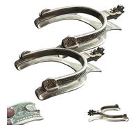 Rare Vintage Western Spur - Clip de plata de ley con grabado personalizado, accesorio de jinete de caballo para hombres, marido, padre, Silver, Talla única, Retro