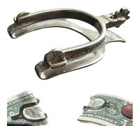 Rare Vintage Western Spur - Clip de plata de ley con grabado personalizado, regalo para hombres, accesorio para el día del padre, White, Talla única, Casual