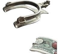 Rare Vintage Western Spurs - Clip de plata de ley con grabado de metal personalizado, accesorios de equitación, regalo para hombres, marido, padre, Paquete de 1, Refer to description, Vintage