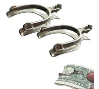 Rare Vintage Western Spurs - Clip de plata de ley con grabado de metal personalizado, accesorios de equitación, regalo para hombres, marido, padre, 2 unidades., Refer to description, Vintage