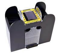 Rareidel Barajador automático de cartas de 6 barajas, máquina distribuidora de cartas que funciona con pilas, barajador eléctrico de cartas de casino para UNO, Blackjack, Texas Hold'em, juegos de