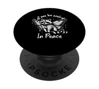 Raro en Paz Mariposa Mapache Divertido Humor introvertido PopSockets PopGrip Adhesivo