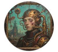 Raro Robot Rompecabezas Redondo De 1000 Piezas Interactivo artee Juegos Intelectuales Desafío para Toda La Familia 1000pcs (67.5x67.5cm)