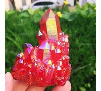 Raro y hermoso Rojo Rojo Halo Cuarzo Croquete de Cristal Specimen Piña Croter Color Color es excelente-180 g_PC 1