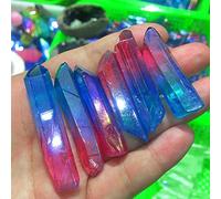 Raros y hermosos siete colores de llamas halo de cuarzo de cristal del racimo de cristal de la piña de cúmulo de piña de cristal-320 g_PC 1